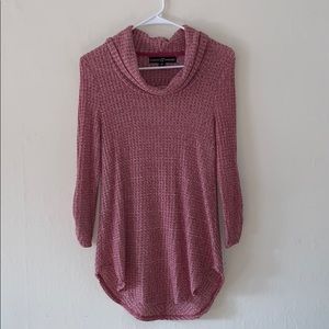 Almost Famous Cowl-Neck Sweater with Cut-Out